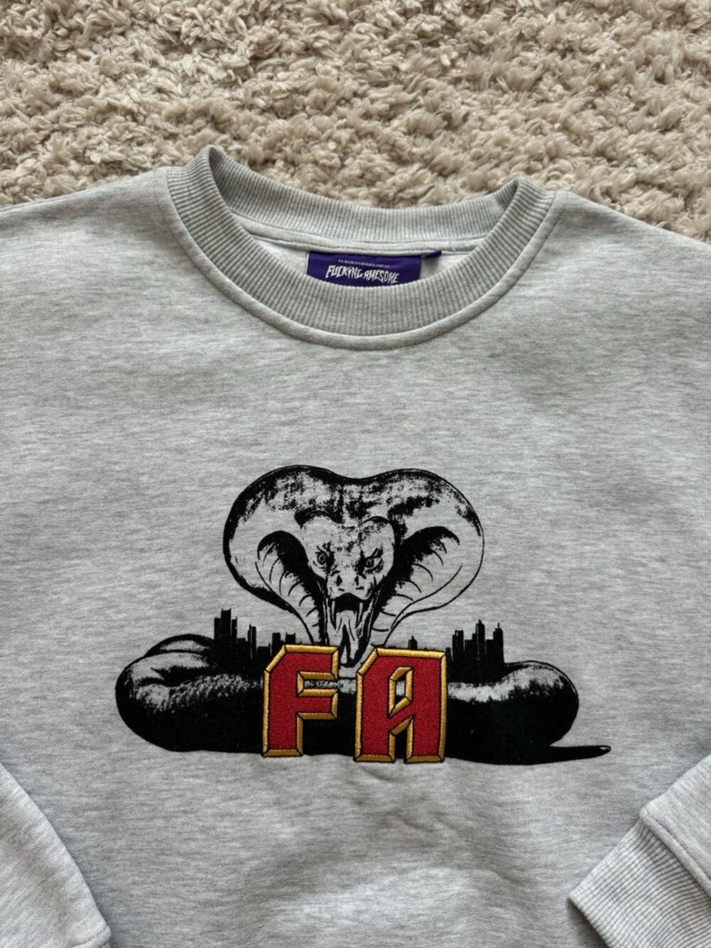 fucking awesome FA Cobra Crewneck Grey Size XL - Picture 4 of 7